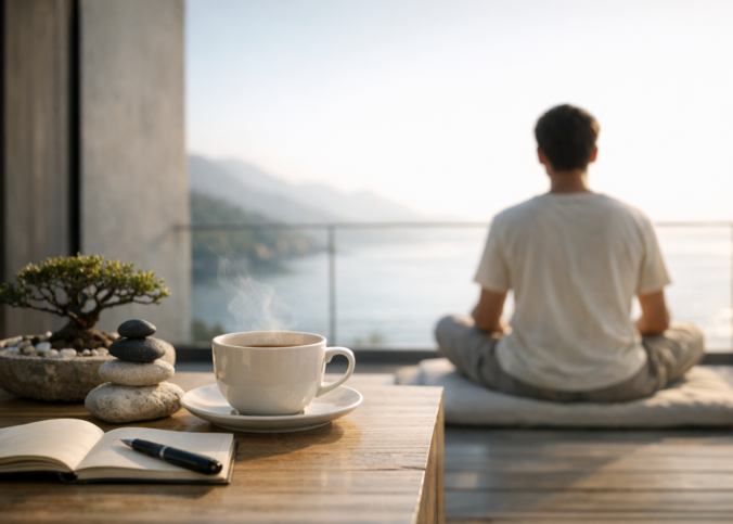 Affrontare Una Giornata Con Zen Minimalista